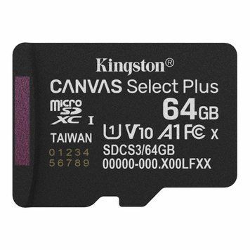 Карта памяти Kingston MicroSDXC 64GB UHS-I Class 10 (SDCS3/64GBSP) 000060174 фото