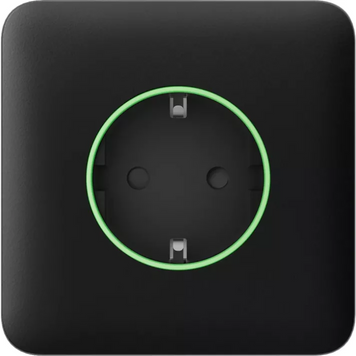Передня панель для вбудованої розетки Ajax SoloCover (smart) Black (52805.164.BL) 000038781 фото