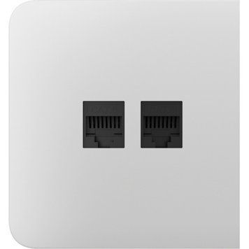 Бічна панель для вбудованої інтернет-розетки Ajax SideCover (LAN) White (126211.319.WH) 000058922 фото