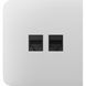 Боковая панель для встроенной интернет-розетки Ajax SideCover (LAN) White (126211.319.WH)