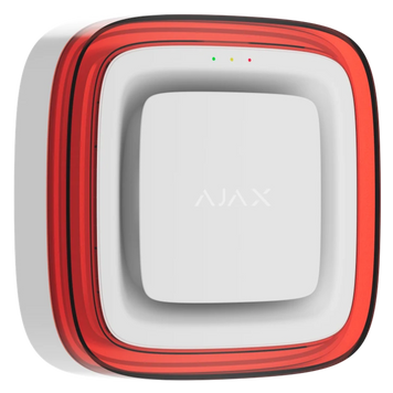 Бездротовий адресний пожежний оповіщувач світлозвуковий Ajax EN54 FireProtect (Sounder/VAD) Jeweller White