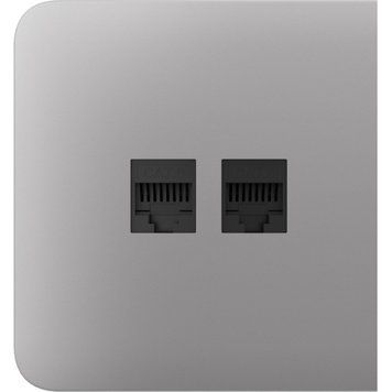 Бічна панель для вбудованої інтернет-розетки Ajax SideCover (LAN) Fog (126216.319.FG) 000058927 фото