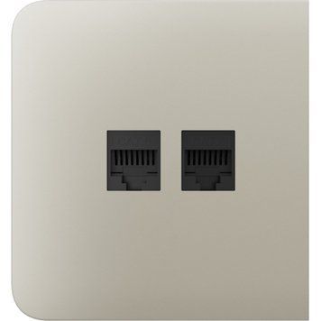 Бічна панель для вбудованої інтернет-розетки Ajax SideCover (LAN) Ivory (126213.319.IV) 000058923 фото