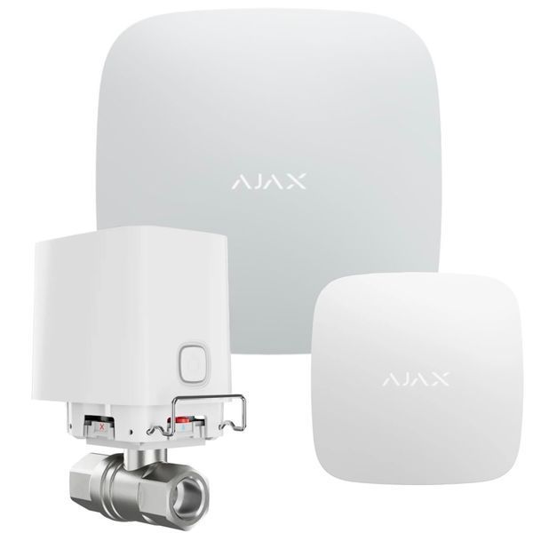 Комплект захисту від протікання White Хаб Ajax Hub2 + Кран WaterStop + датчик протікання LeaksProtect 000015024+000001147+000029710 фото Комплект захисту від протікання White Хаб Ajax Hub2 + Кран WaterStop + датчик протікання LeaksProtect 000015024+000001147+000029710 фото