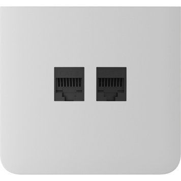 Бічна панель для вбудованої інтернет-розетки Ajax SideCover (LAN) vertical White (126219.319.WH) 000059105 фото
