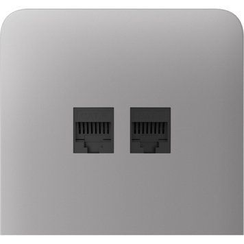 Бічна панель для вбудованої інтернет-розетки Ajax SideCover (LAN) vertical Fog (126224.319.FG) 000059109 фото