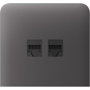 Бічна панель для вбудованої інтернет-розетки Ajax SideCover (LAN) vertical Grey (126222.319.GR) 000059107 фото