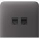 Бічна панель для вбудованої інтернет-розетки Ajax SideCover (LAN) vertical Grey (126222.319.GR)