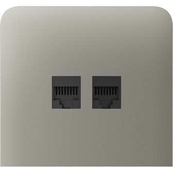 Бічна панель для вбудованої інтернет-розетки Ajax SideCover (LAN) vertical Olive (126226.319.OL) 000059111 фото
